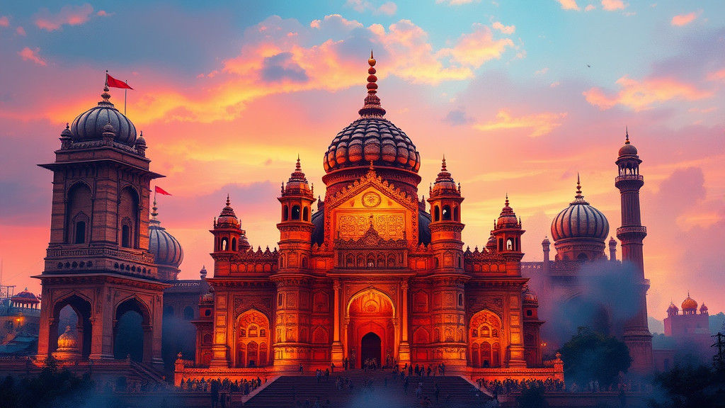 Hyperrealistic Prayagraj Landmarks in Splash Art Style
