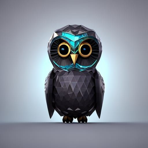 Crystal Owl Chick: Detailed Concept Art