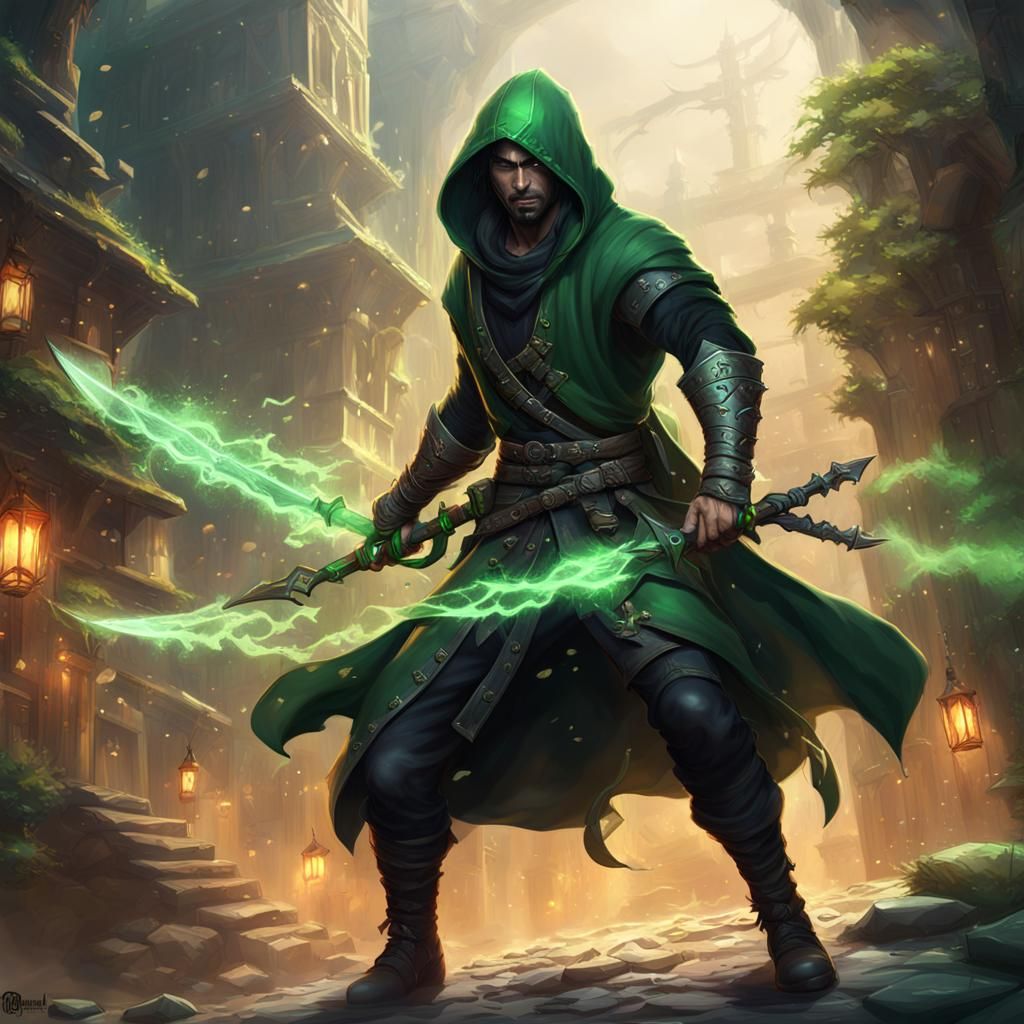 Energy Blade Rogue in D&D Style