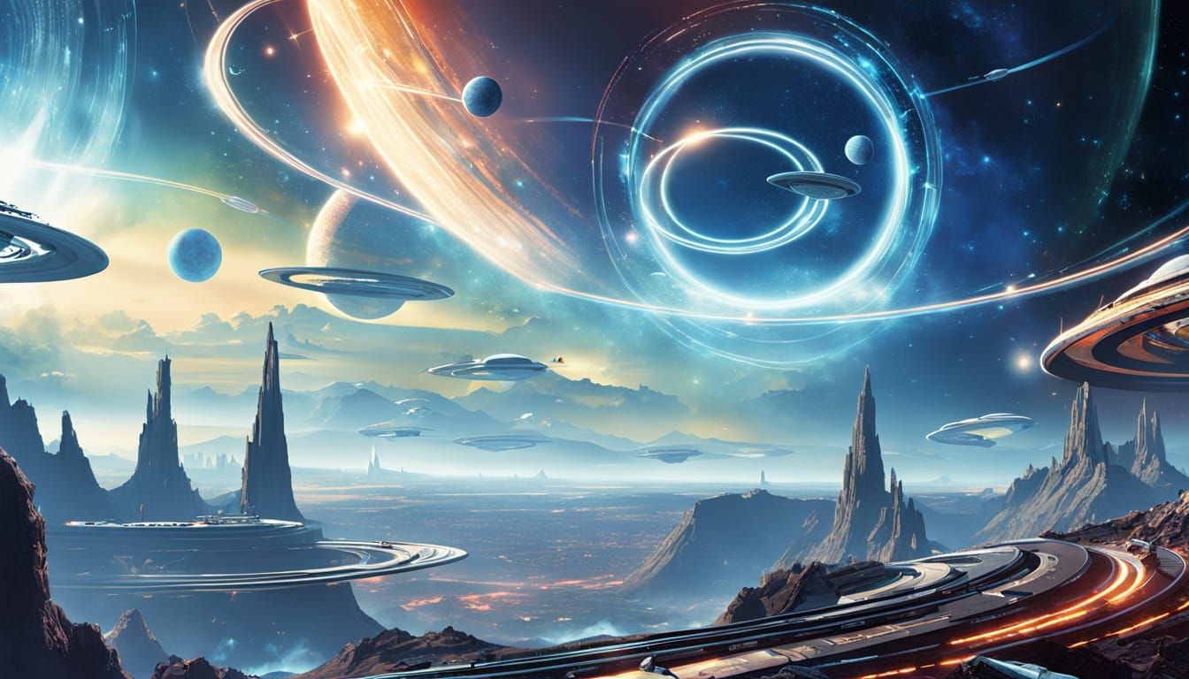 Retro Futuristic Vision of Cosmic Wonder