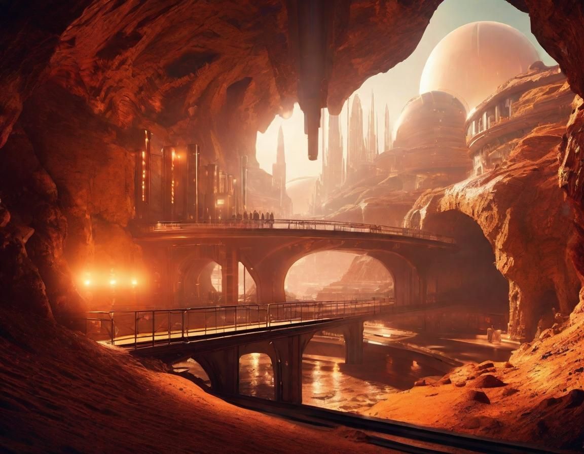 Futuristic Art Deco City on Mars