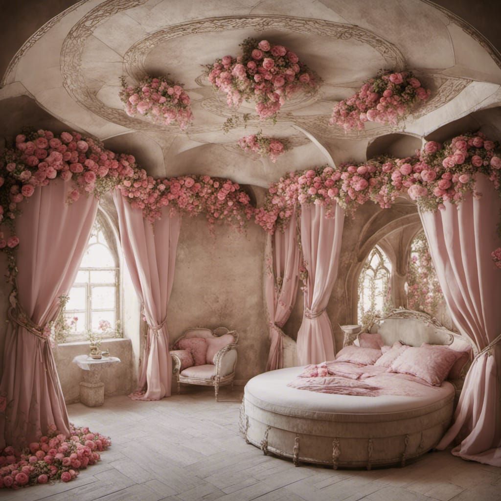 Medieval Princess Tower Room with Roses