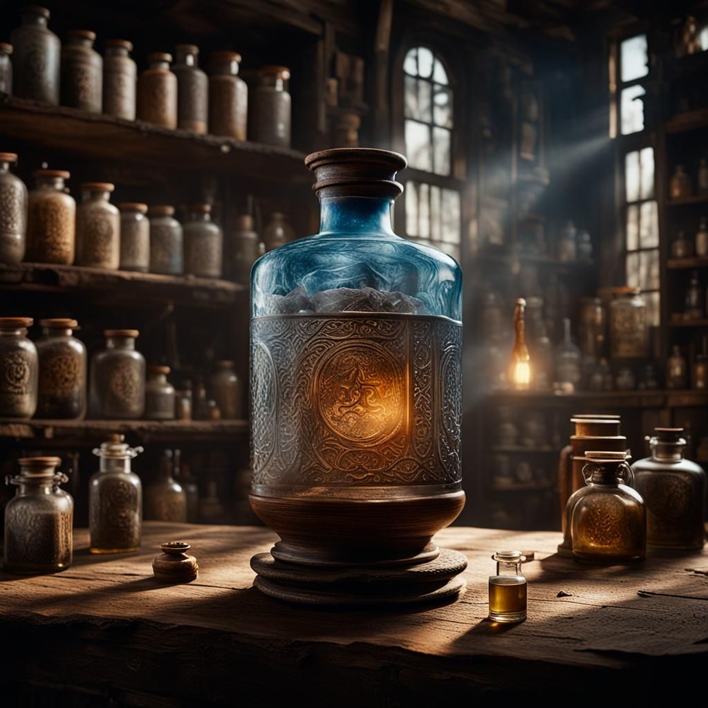 Magic potion bottle.