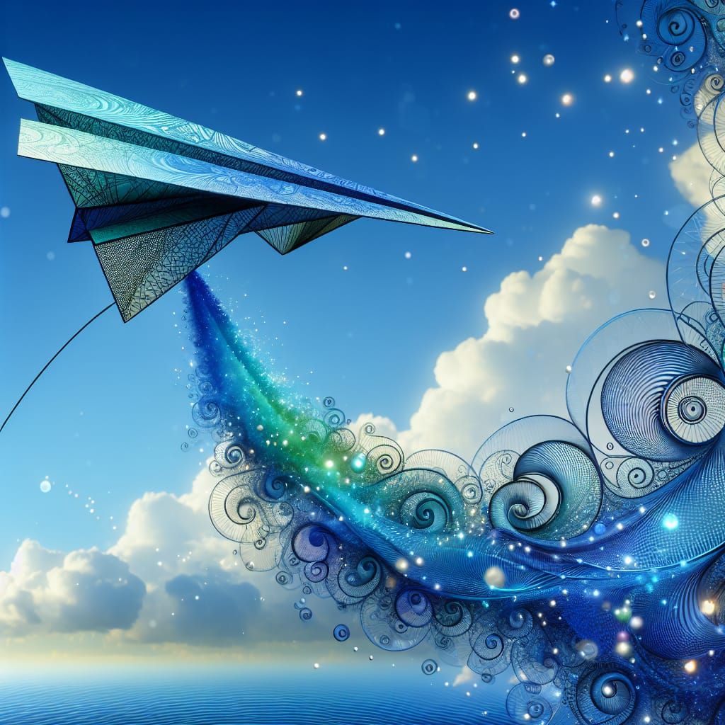 Paper airplanes fly like magic in the eyes of a child