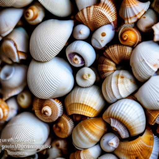 Detailed Nautical Shells in Natural Light Photography