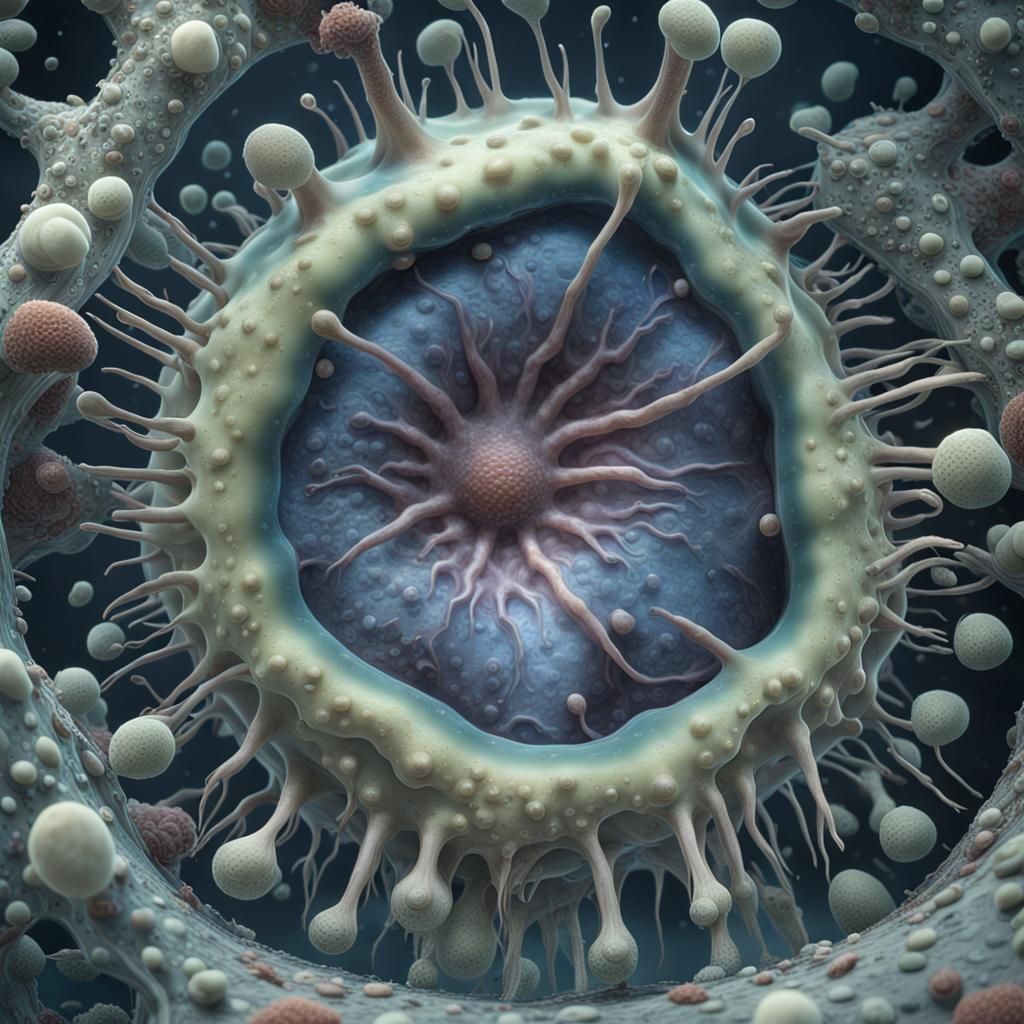 amoeba, art by James Cameron, Ridley Scott, RTX enhanced CGI render, intricate details of amoebas, HDR, beautifully shot...
