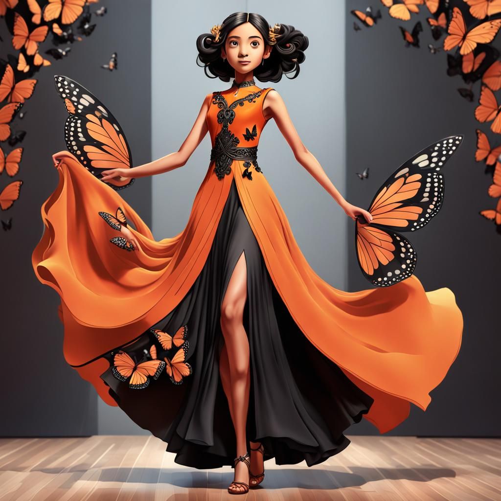 Butterfly Fairy in a Magical Garden