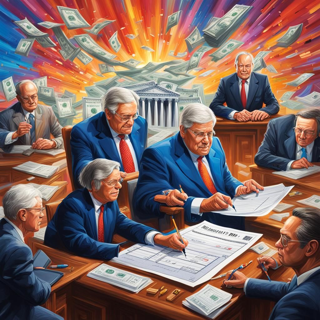 Billionaires Complete Wealth Tax Form: Hyperrealistic Concep...