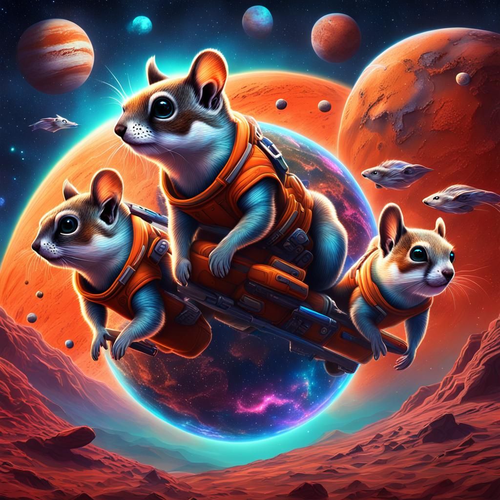 Flying Squirrel Family's Mission to Mars