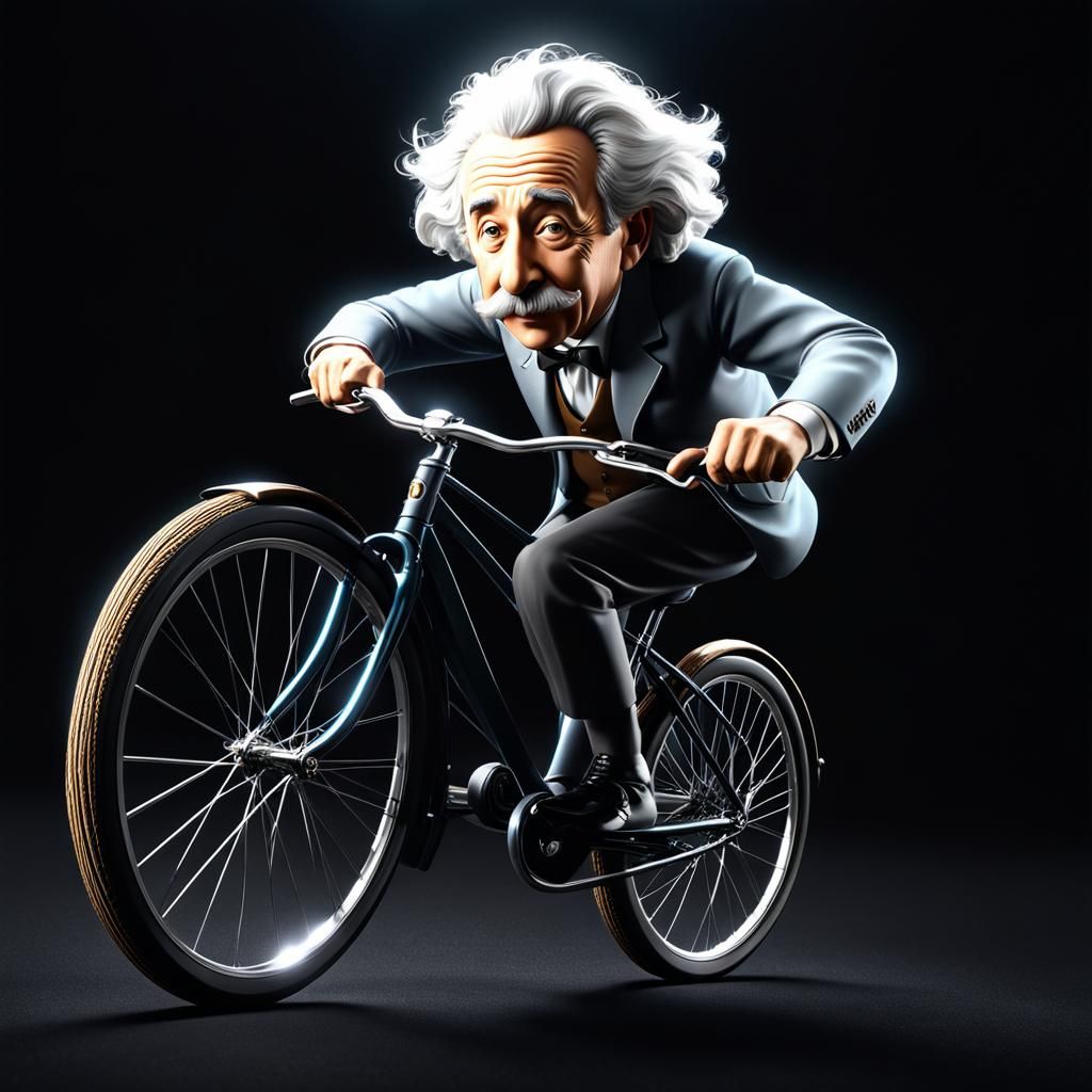 Philosophical Quote Rendered as 3D Bicycle Art