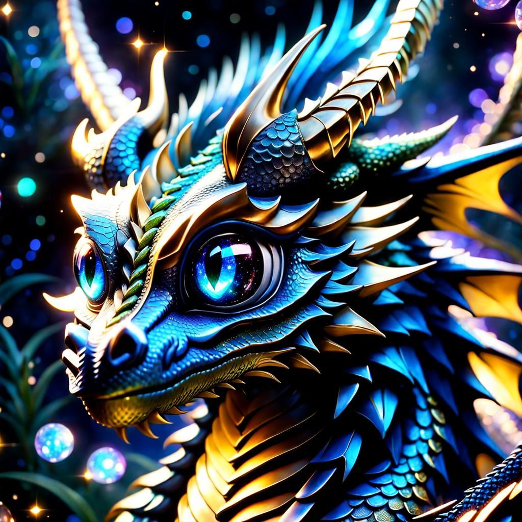 Stardust Dragon Portrait in Anime Style