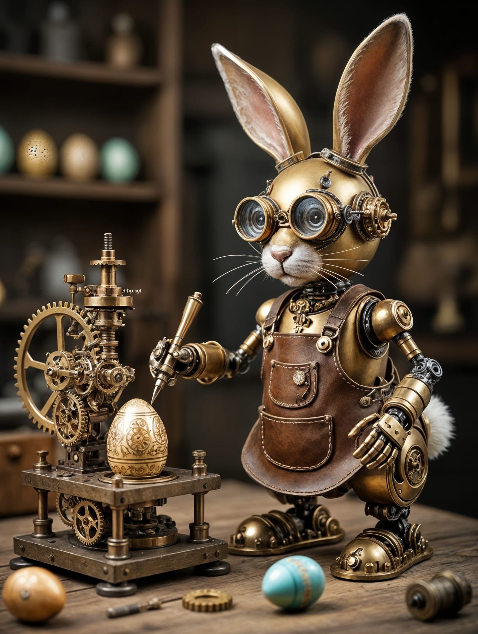 Steampunk Easter Bunny Inventor