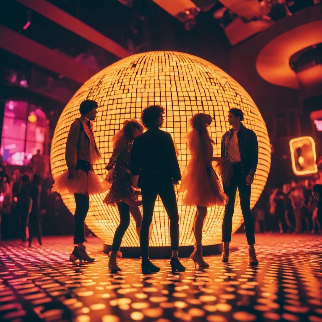 A 1970s disco scene