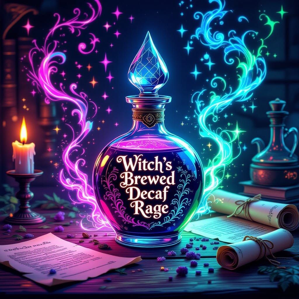 Whimsical Magical Potion in Enchanted Alchemy Setting