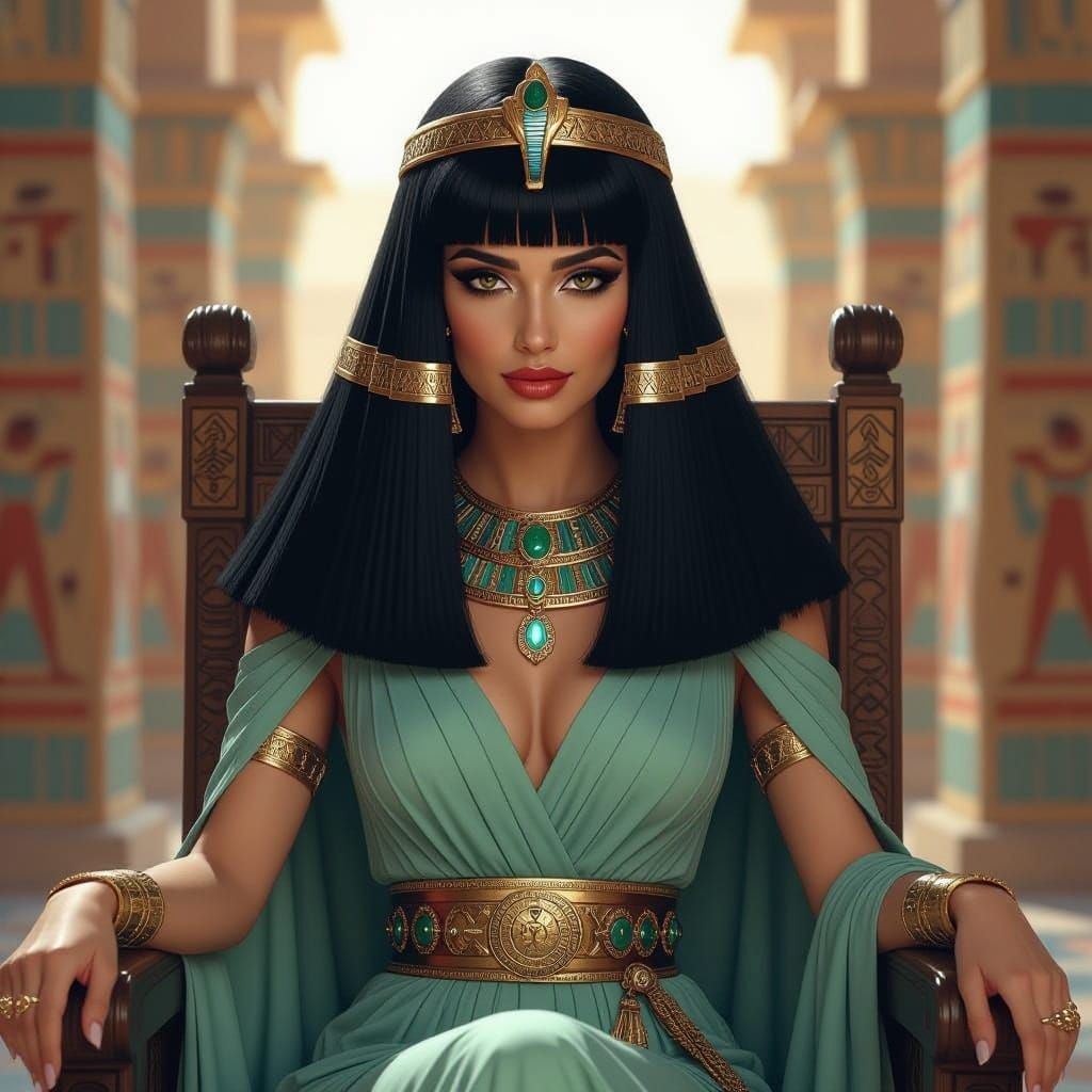 Egyptian Goddess Wadjet Reigns in Ancient Palace Glory