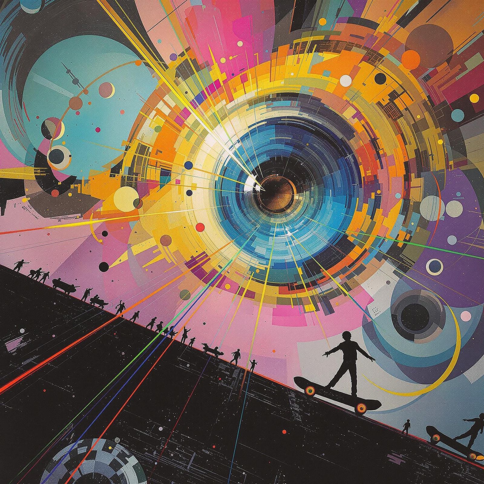 Abstract Surrealism: Floating Eye's Lazer Beam Attack