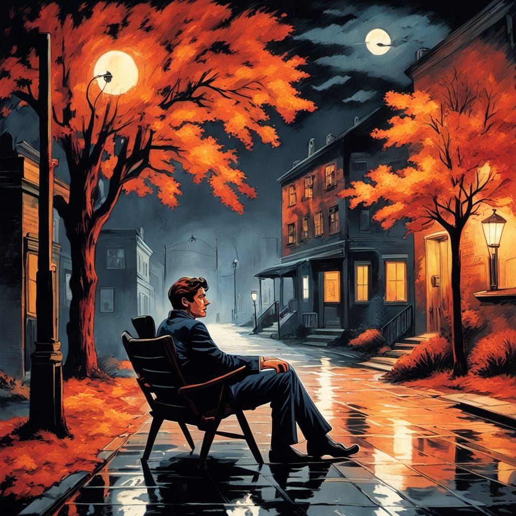 Gritty Film Noir: Weary Peter Parker Photograph