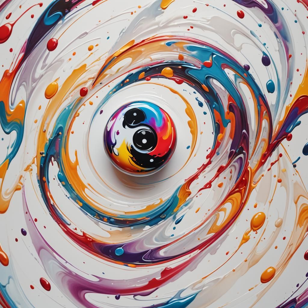 Vibrant Yin Yang Yo-Yos in Elegant Low-Angle Composition