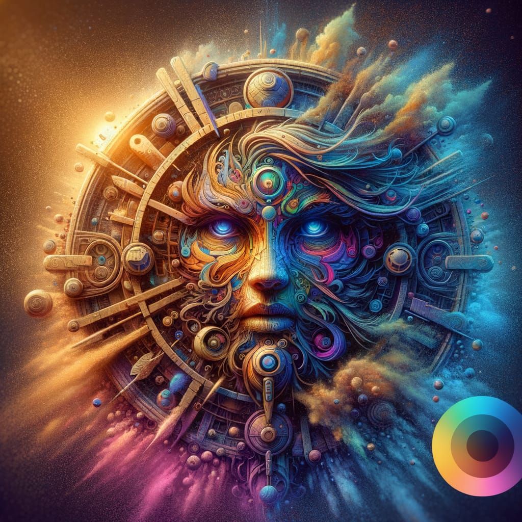 Hyperrealistic TimeRealms Game Logo Concept Art