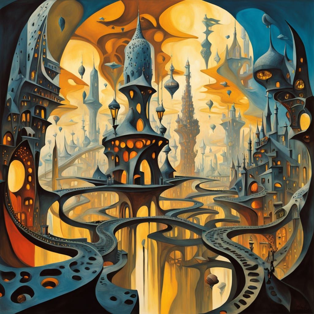 Dreamlike Metropolis Descends into the Earth