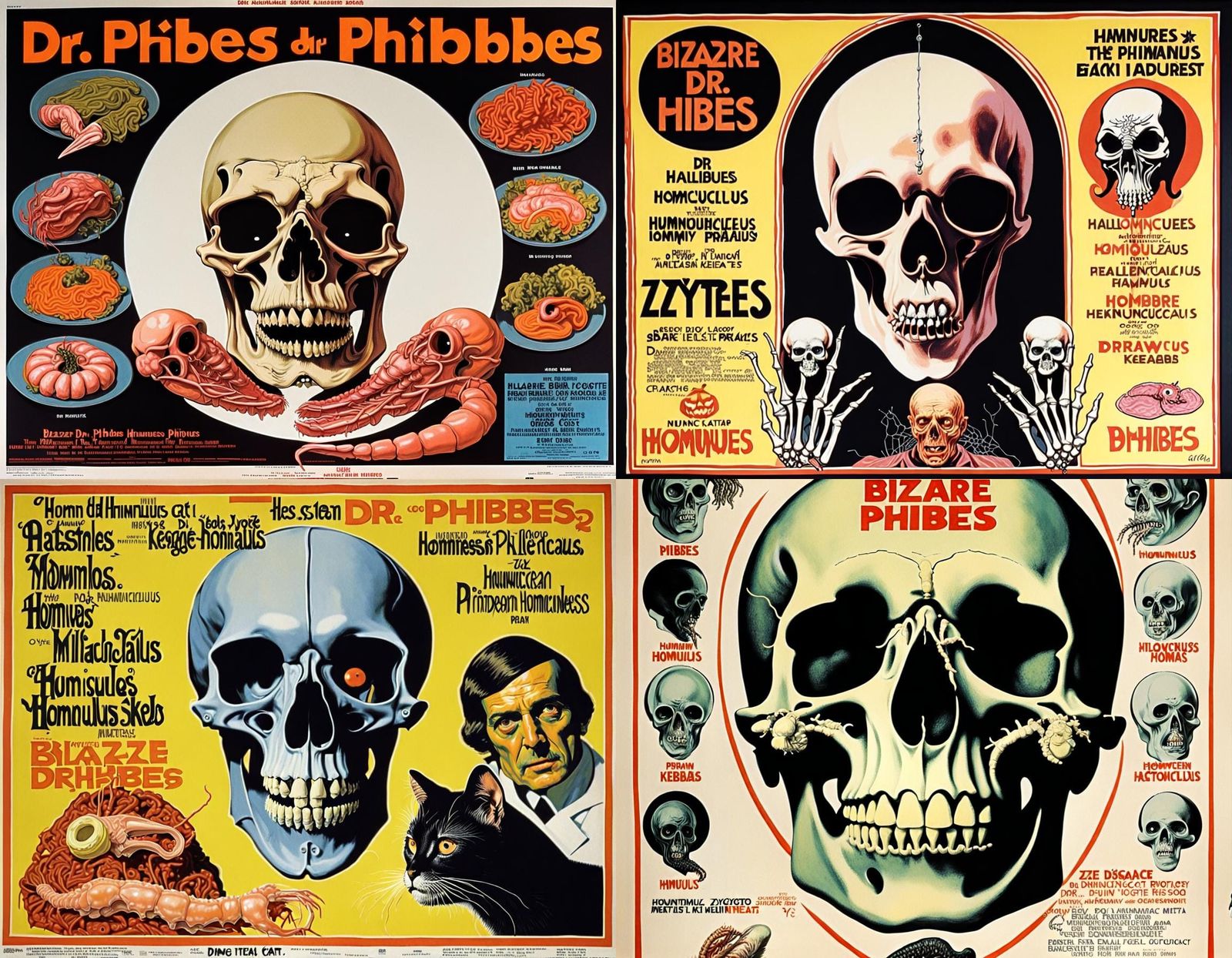 Bizarre 1970s Horror Movie Poster with Hybrid Creature