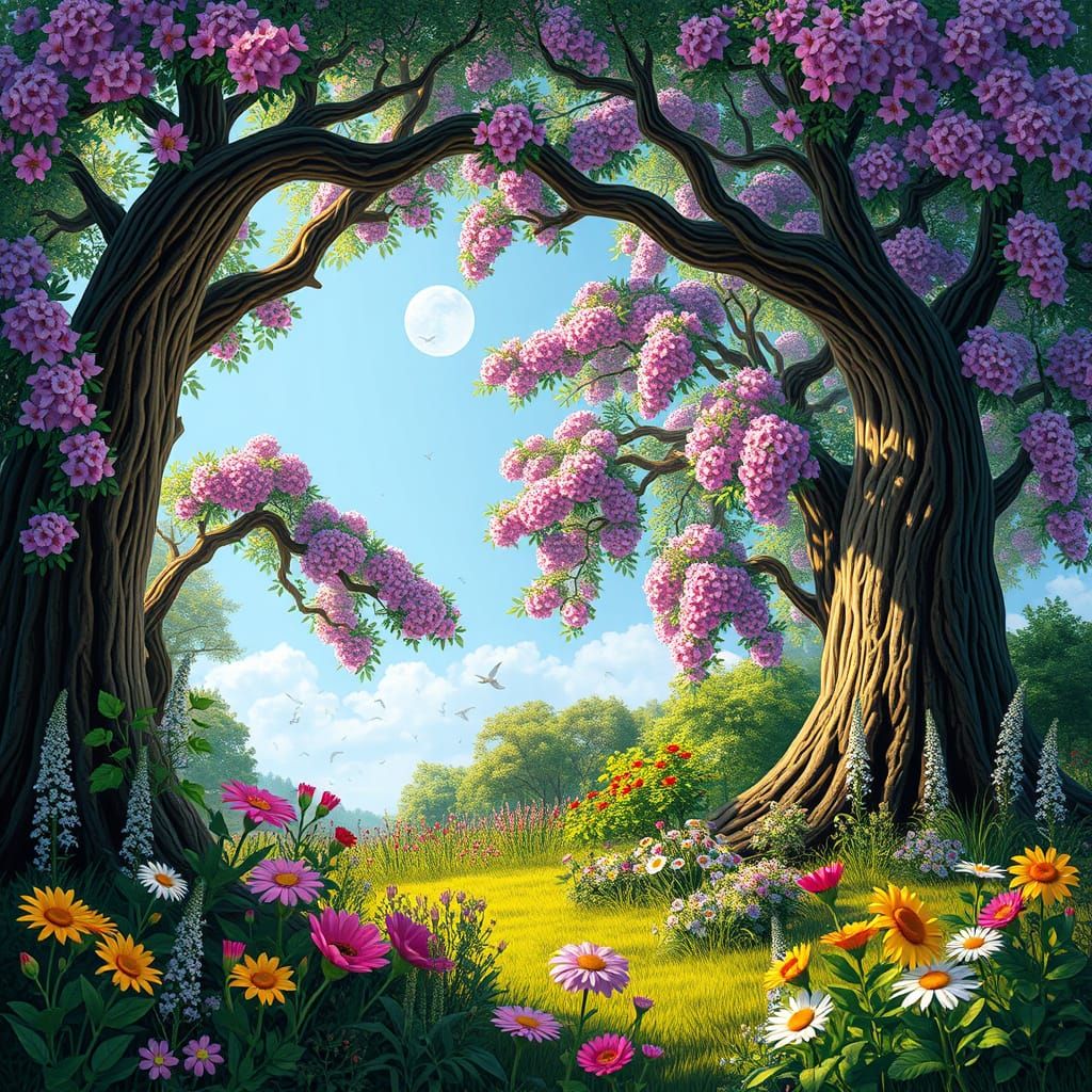 Blossoming Paradise in the Garden of Eden