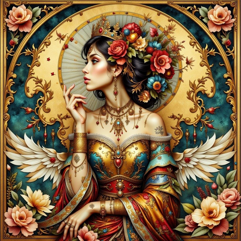 Art Nouveau Tarot: Madam Anastasia Illustration