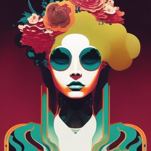 Detailed Portrait in Warm and Cool Colors