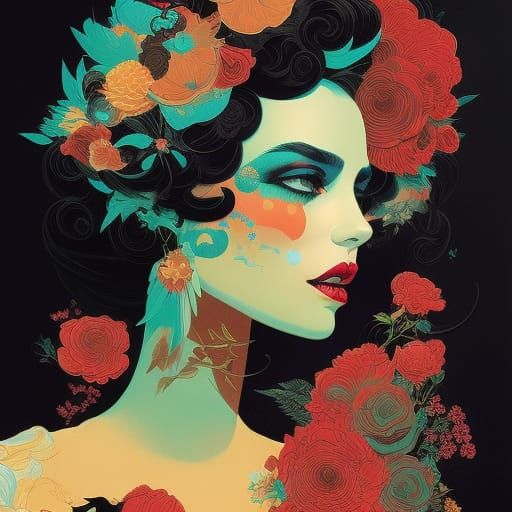 Stunning Artwork of Christine in Detailed Style