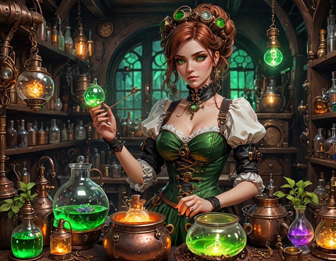 Steampunk alchemist