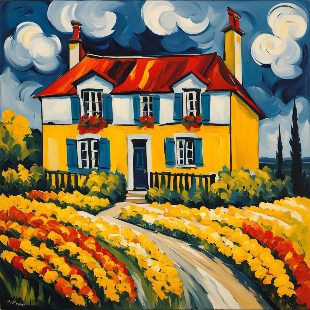 Yellow House as Fauvist Painting
