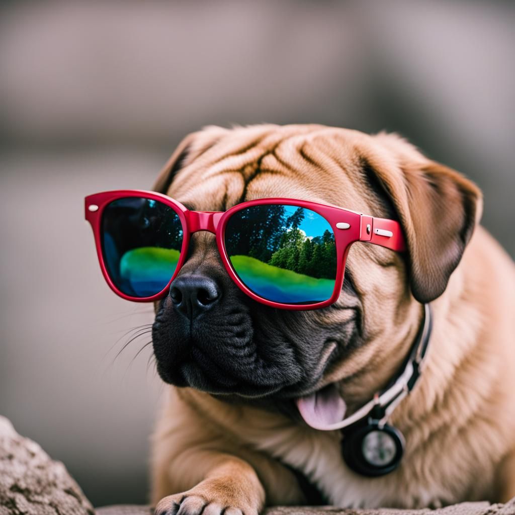 Cool Bean Wearing Sunglasses Cartoon