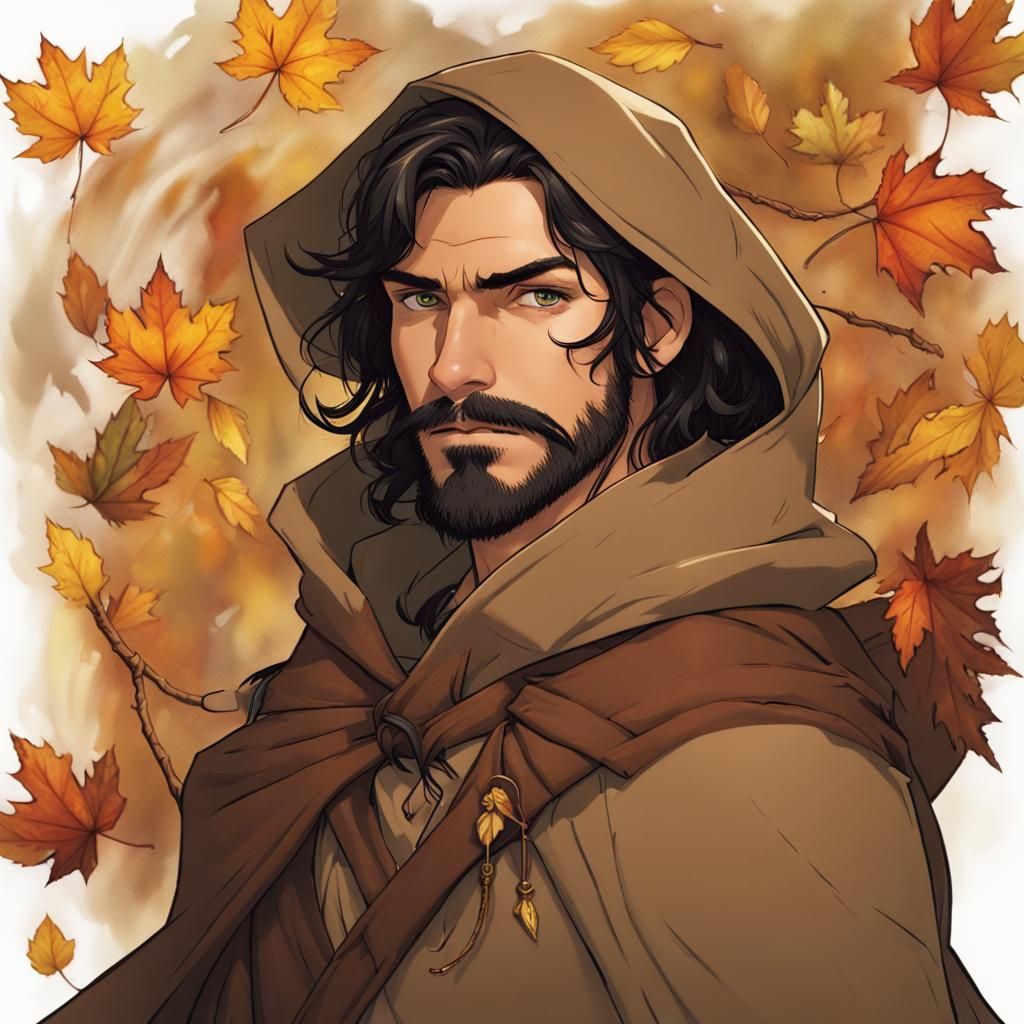 Wolf-Eared Ranger with Magical Bow, Autumn Aura