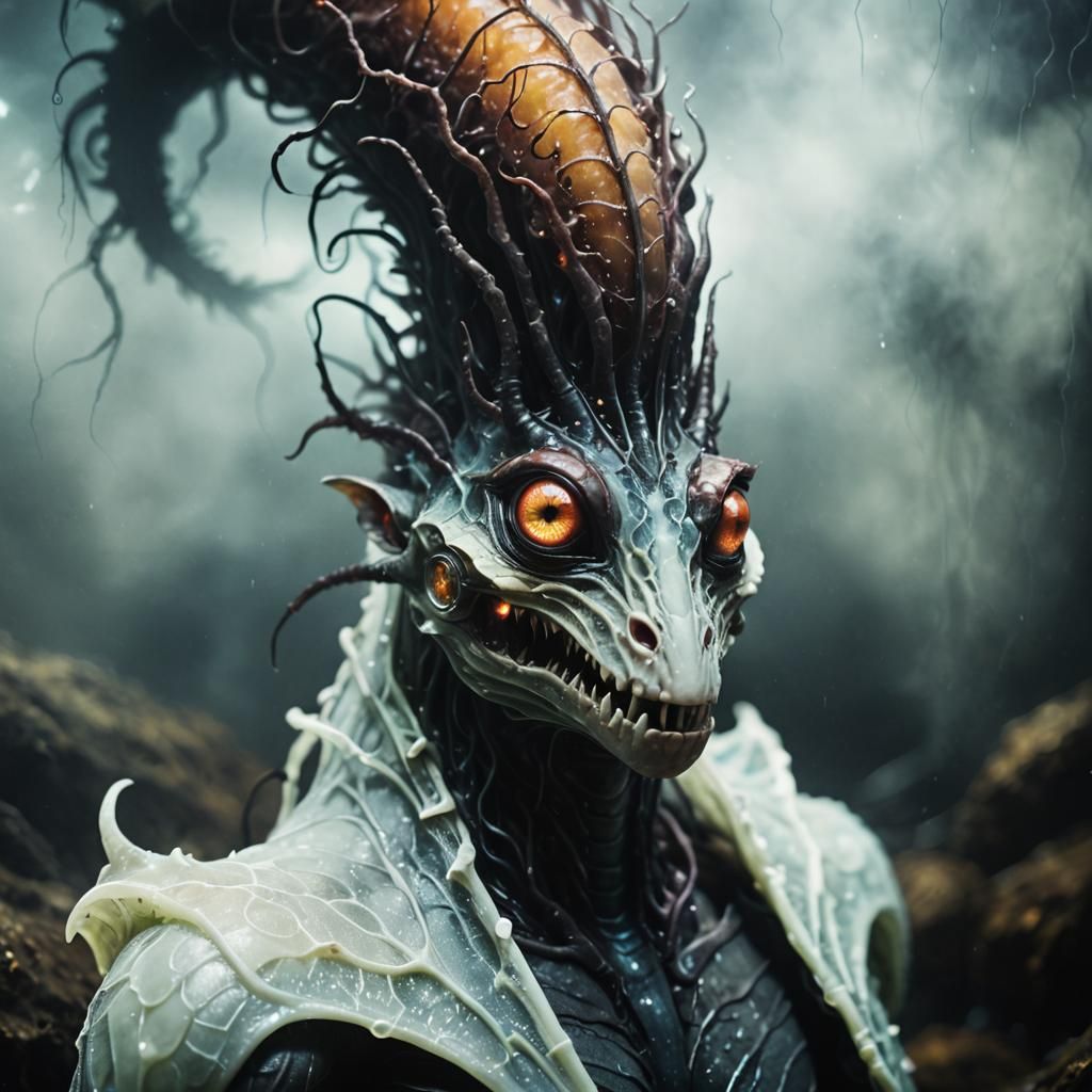 Alien creature on the new found planet.