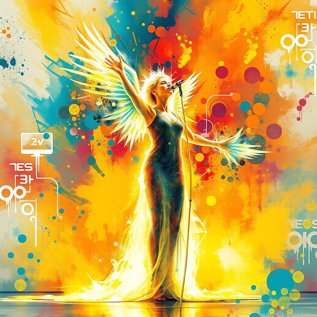 Ethereal Singer of Light and Sound on Energy Stage