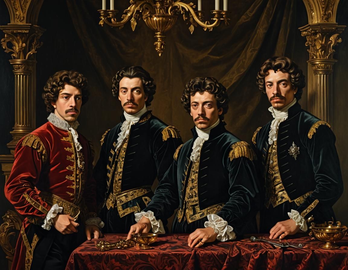 Elegant Imperials in Lavish Baroque Portrait