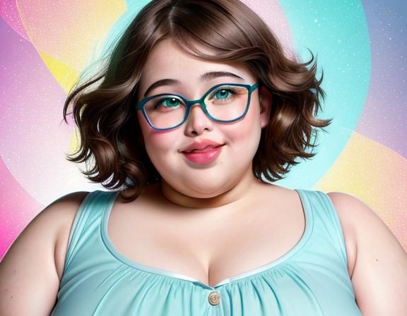 Laughing Woman Portrait with Bokeh Background