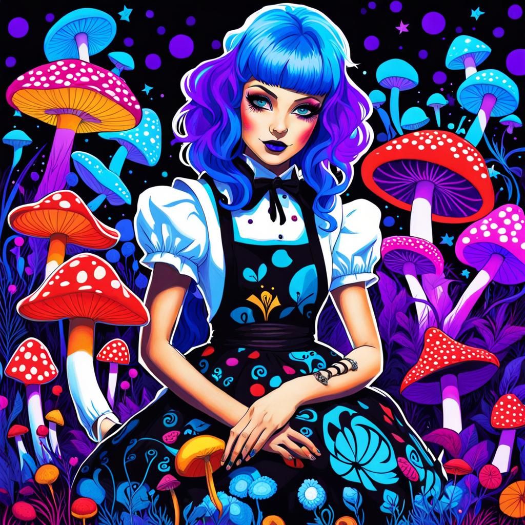 Alice in Blacklight Wonderland: A UV Reactive Dream