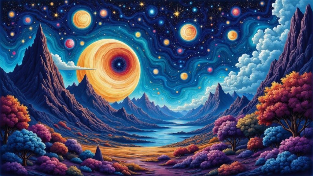 Astral Starry Sky with Hypermaximalist Details