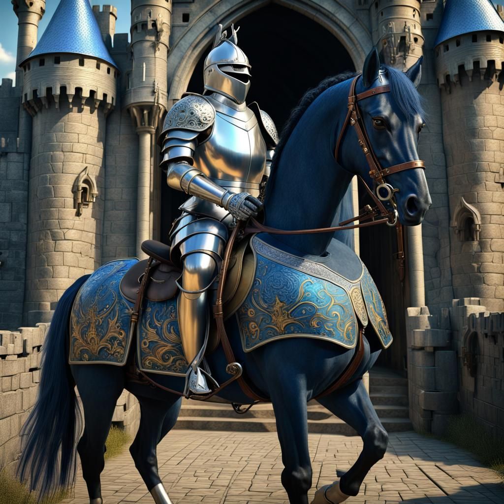 Knight Returns to Castle in Fantasycore Style