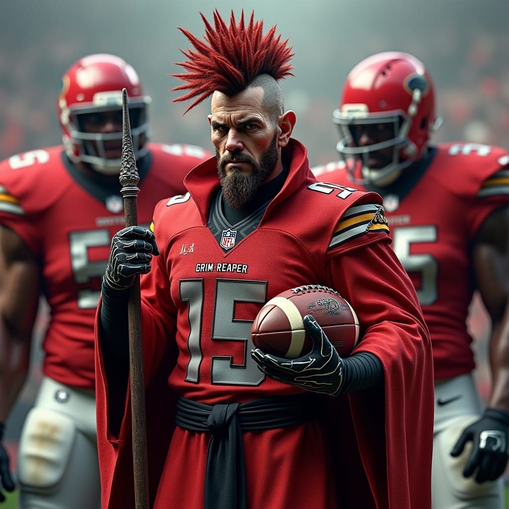 Grim Reaper with Mohawk in 3D Concept Art