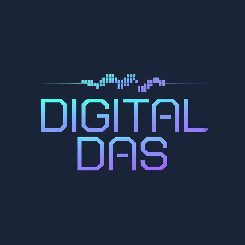 Minimalist Modern Logo with Pixel Wave Icon