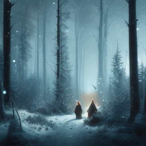 Anna Kendrick in Mystical Snowy Woods