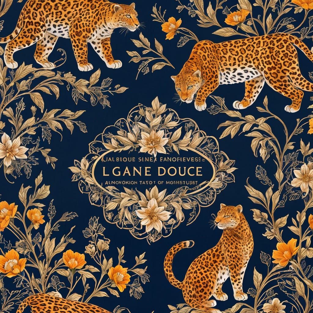 Luxurious Perfume Box Design with Floral and Citrus Motifs