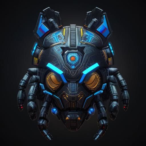 Mechanical Steampunk Bug with Aztec Patterns