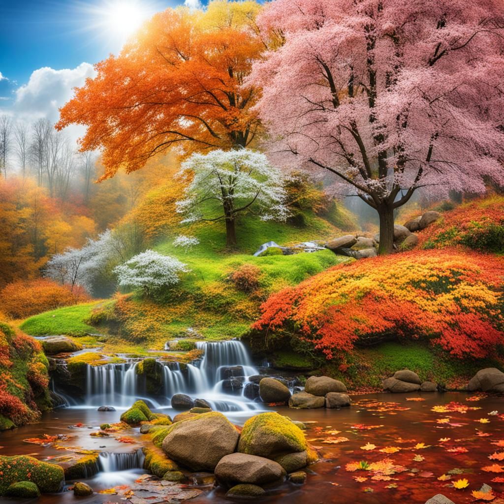 Four Seasons Nature Blended Together