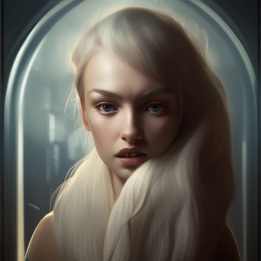Father Time Portrait with Clock, Artstation Quality