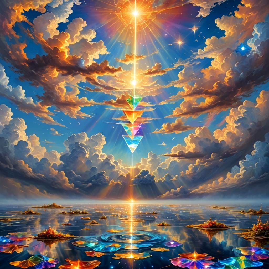 Celestial Energy: Divine Sky Spell in 8K