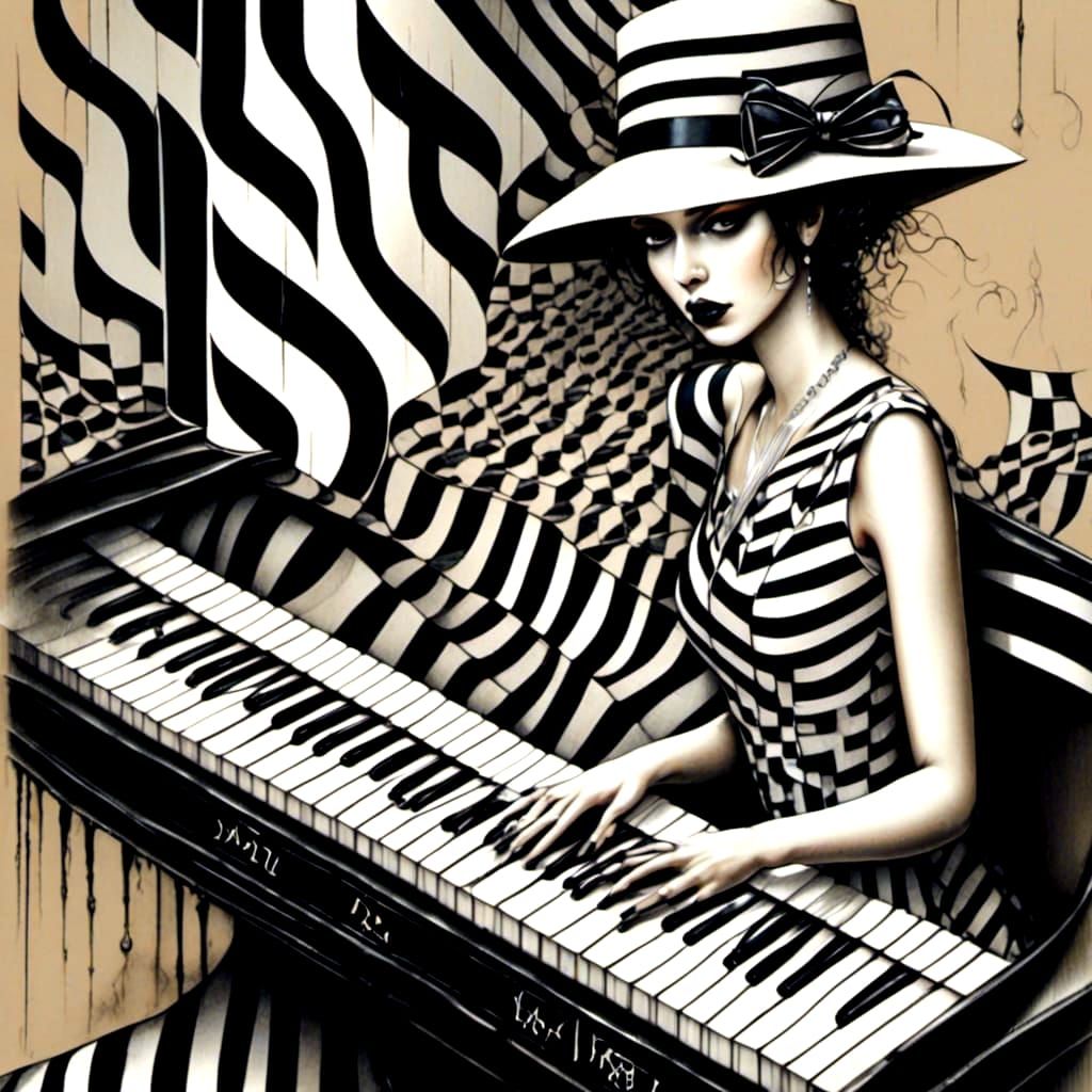 Glowing Runes Accent Piano Keys on Gloves