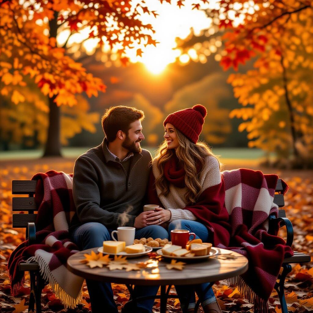 Cozy Autumn Date Night in Golden Light